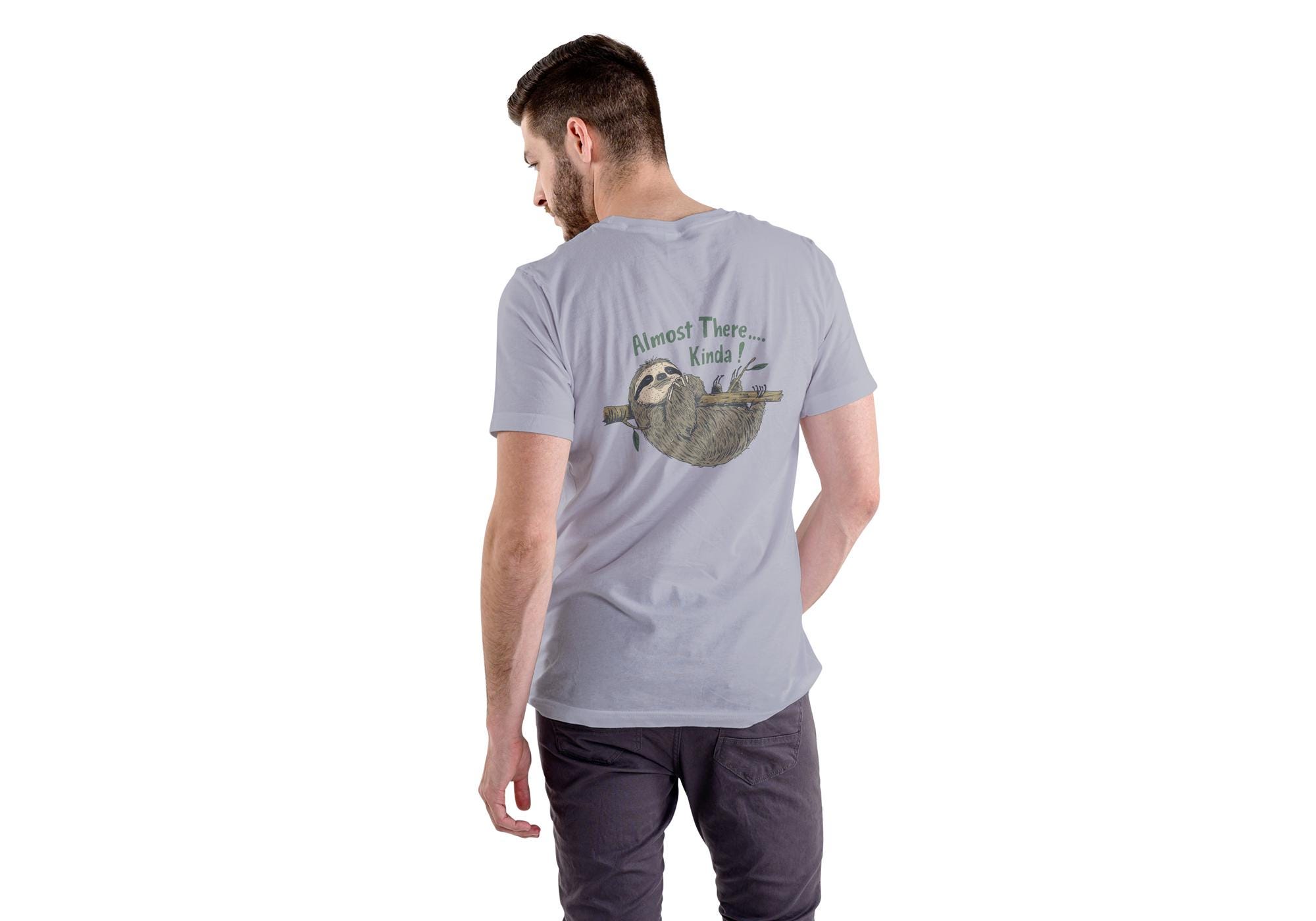 Sloth PNG – “almost There… Kinda” Funny Vintage Graphic – Cute Lazy ...