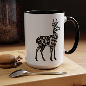 Pronghorn Antelope Mug: Pueblo Art Coffee Cup, Southwest Design