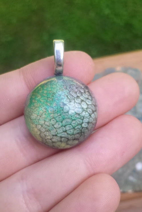 Photo Cabochon Verre Collier Argent Populaire Pendentifs ( Rose Dragon Egg )