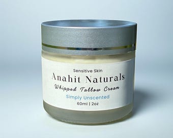 Non parfumé - Baume de suif de pâturage et jojoba biologiques - Crème hydratante sans parfum pour le visage et le corps - Baume naturel pour la peau