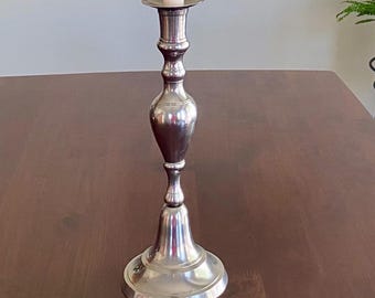 Vintage Solid Brass Candlestick Holder 12" India Colonial Style