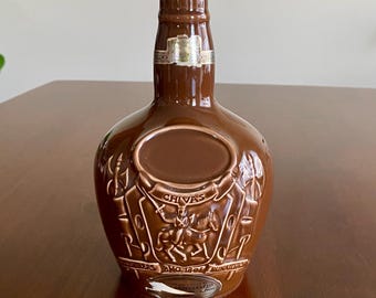 Vintage Chivas Brothers Spode England Liquor Bottle Empty Embossed Pattern Aberdeen Scotland