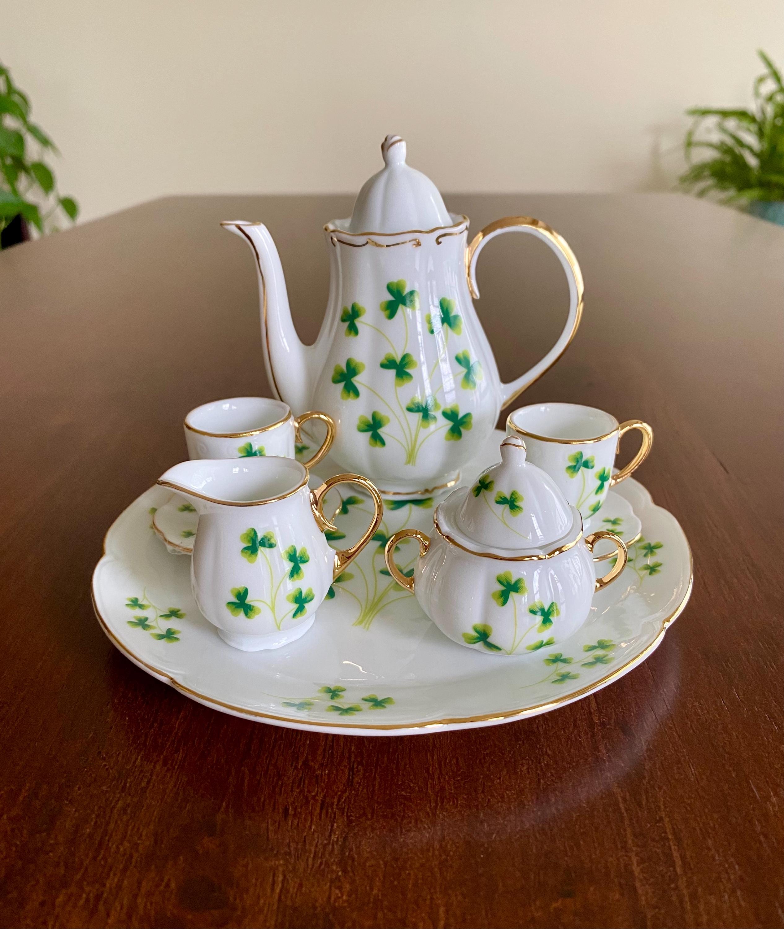 Clover Miniature Tea Set - Etsy