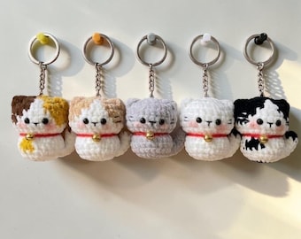 LLÉVATE 2 Y LLÉVATE 1 / Llavero de gato a crochet: un bonito llavero de gato amigurumi, mini gato de peluche hecho a mano, regalo de peluche de crochet