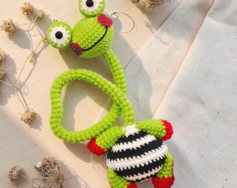 Llavero de rana adorable, dije de rana kawaii, rana de apoyo emocional, dije de rana divertido para bolso, regalo de rana de ganchillo hecho a mano para ella.