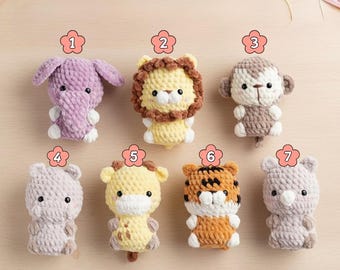Llavero de animal de ganchillo / Mini llavero de animal amigurumi de ganchillo hecho a mano, lindo llavero, animal de peluche de ganchillo / Mini llavero de animal