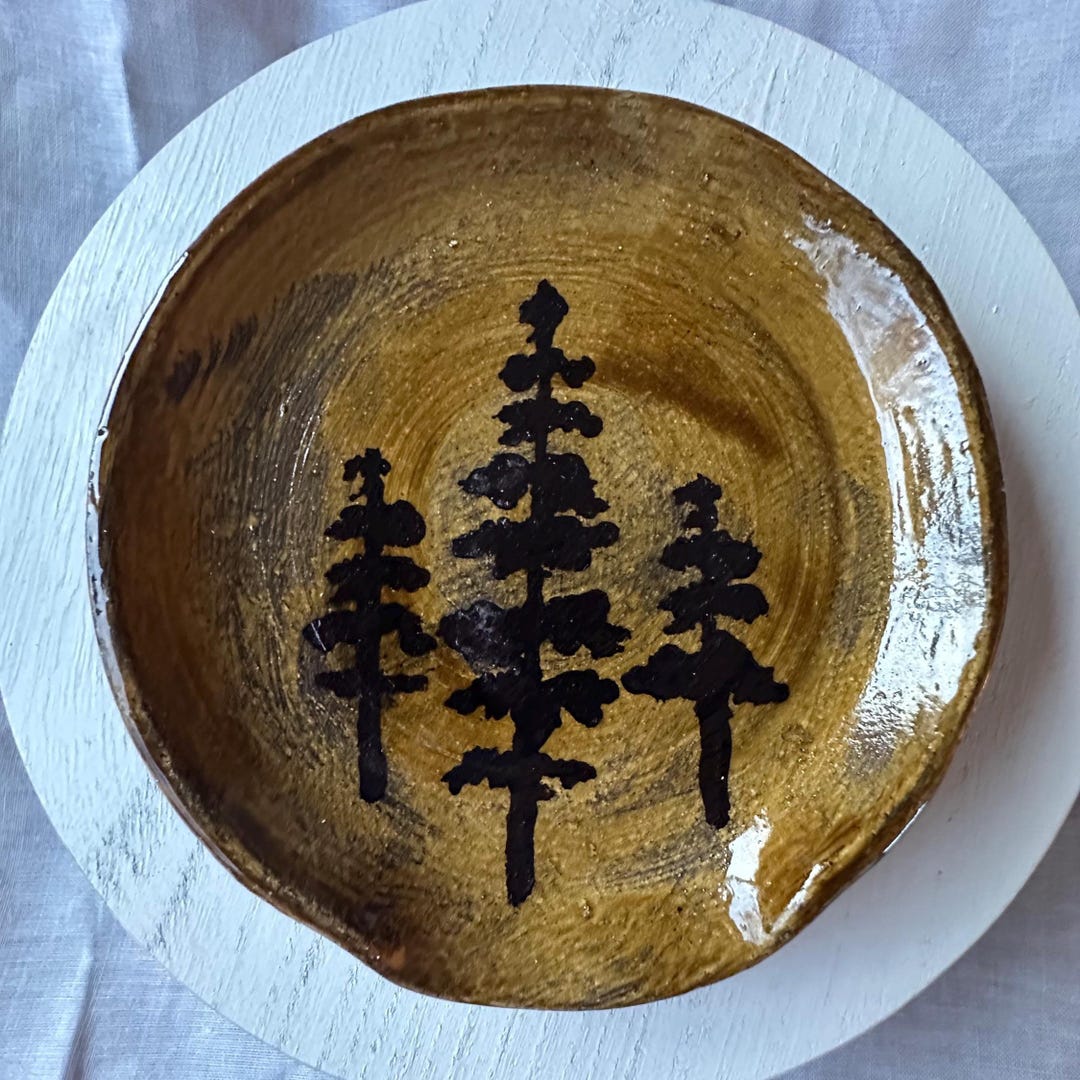 Rustic Silverware Rests Rustic Pine Tree Spoon Rest, Handmade Ceramic Forest Decor - Etsy