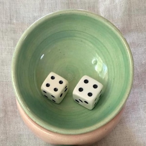 Mahjong Dice Dish, Dice Holders,Handmade Ceramic Small Dishes, Cottagecore trinket dish