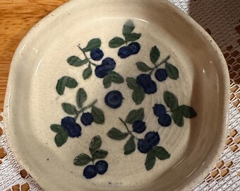 Handgemaakte keramische bosbessensnuisterijschotel, Cottagecore-decor