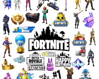 Paquete de imágenes PNG de juegos de Fort, paquete de imágenes prediseñadas de juegos, PNG transparente de alta calidad, descarga digital para impresiones y pegatinas, paquete de pegatinas de juegos