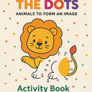 Connect the Dots Animals – Fun Activity Book for Kids Ages 3–8.