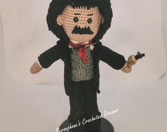 Edgar Allan Poe Crochet Doll - Edgar Allan Poe Inspired Handmade Figure / Figurine, American Writer, Poet, Poet-Inspired Collectible