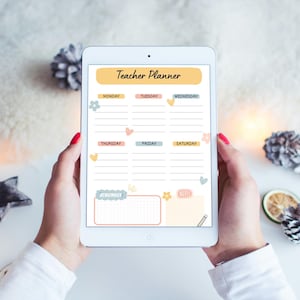 Weekly Teacher Lesson Planner Printable – Preschool & Kindergarten Template, Instant Download