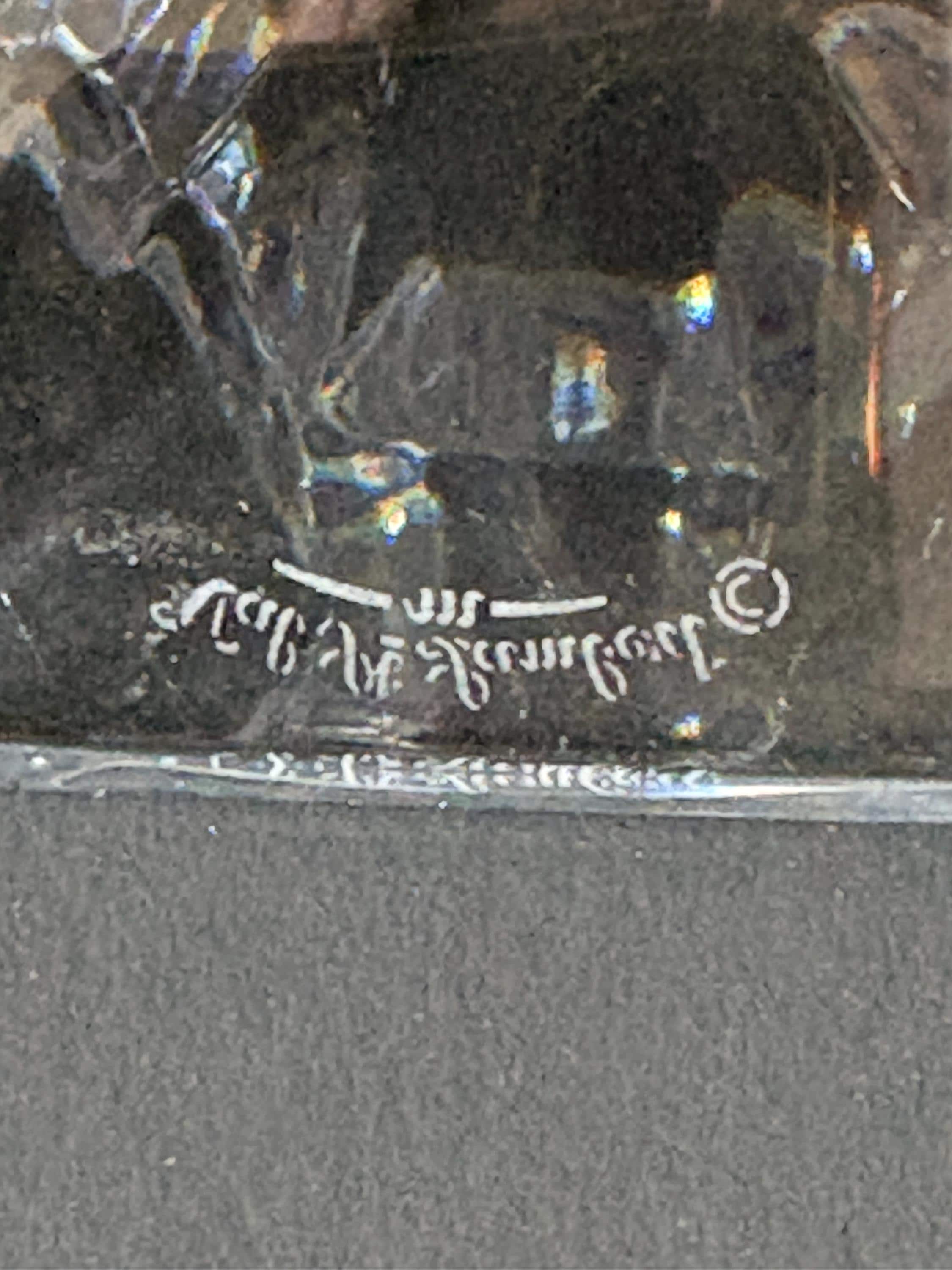 Val St. Lambert クリスタルキャンドルホルダー、ベルギー製