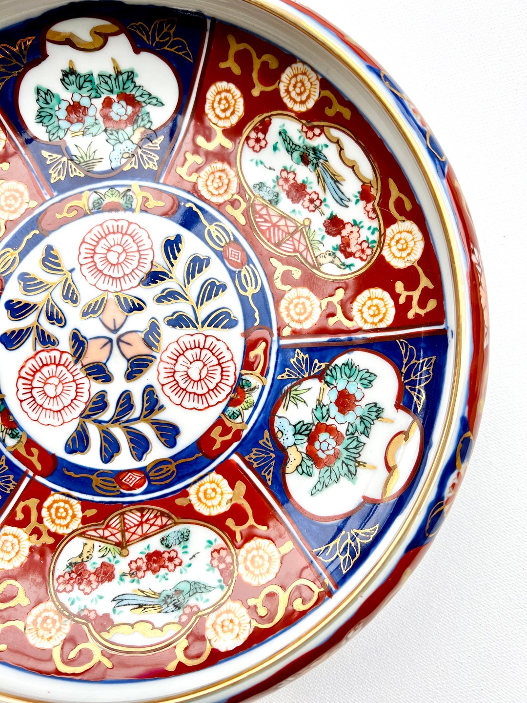 Gold IMARI Porcelain Dish Vintage Japanese Decorative Bowl Etsy