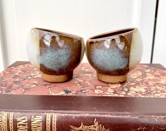 Robert MAXWELL Pottery Barware. MCM Craft Moon Design Stoneware Sake, Wine, Liquor Cup