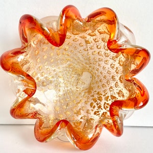 Murano Barovier & Toso Mod Hand Blown Italian Glass, Bullicante Biomorphic Glass Art