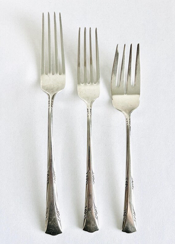 Forks Sterling SILVER Gorham Greenbrier Flatware Vintage Dinner Fork Salad Fork Cake Fork Unique Flatware Etsy