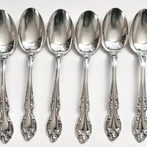 Vintage Sterling GORHAM Teaspoons, (4 left) Melrose Silver Spoons Flatware, Tea Time