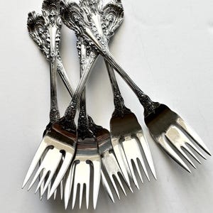 Sterling SIR Christopher Salad Forks, Wallace Silver Forks, Unique Flatware