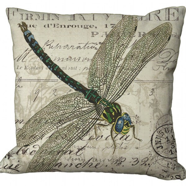 Dragonfly Pillow Etsy