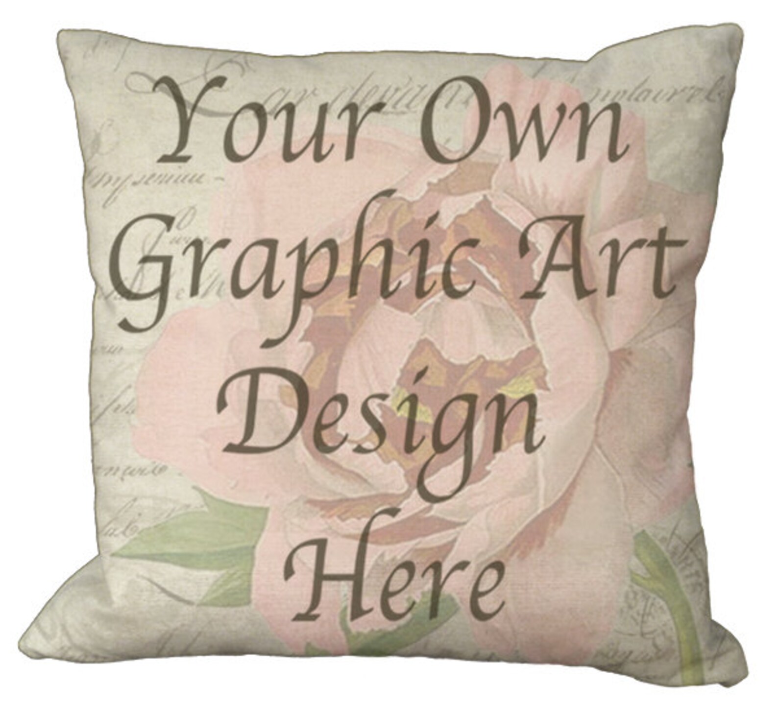 Custom Pillow Cover With Your Own Graphic Design in Choice of Etsy