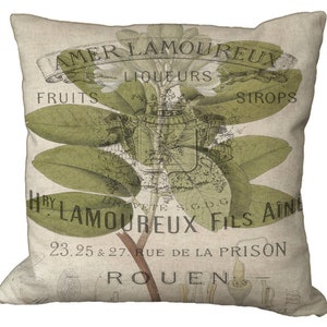 Green Botanical in Choice of 14x14 16x16 18x18 20x20 22x22 24x24 26x26 inch Pillow Cover