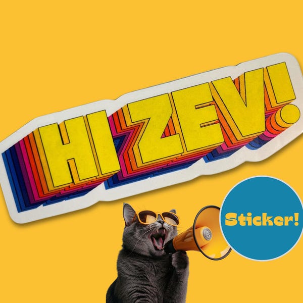 Hi Zev! Sticker — Dungeon Crawler Carl Inspired Vinyl Decal