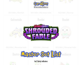SV06.5 Pokémon Shrouded Fable Master Set afdrukbare Platzhalter pdf Karte - CardDex Platzhalter