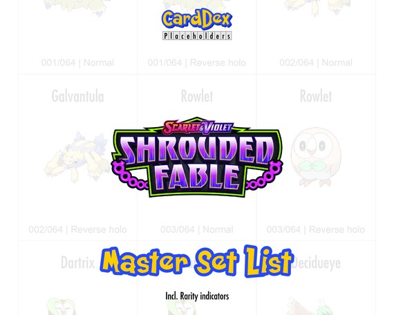 SV06.5 Pokmon Shrouded Fable Master Set Afdrukbare Placeholder Pdf Map -  Carddex Placeholders - Etsy