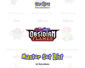 Pokémon Obsidian Flames Master Set - Binder tracker Printable Placeholder -  CardDex (PDF)