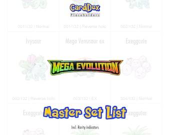 Pokémon ME01 Mega Evolution Meister Set Ordner Platzhalter | Komplette Kollektion Tracker | CardDex Platzhalter
