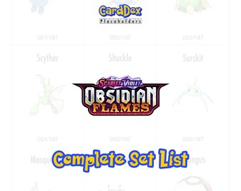 Pokémon Obsidian Flammen Komplett-Set Binder Tracker (PDF) Platzhalter