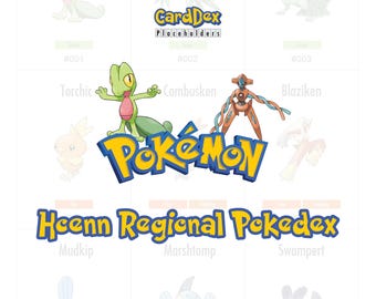 Pokémon Gen 3 Regional Pokédex Binder Placeholder PDF – Printable Hoenn Pokédex