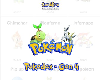 Pokédex Gen 4 druckbare Ordner Platzhalter, Pokémon Sinnoh Sammlung PDF - CardDex Platzhalter