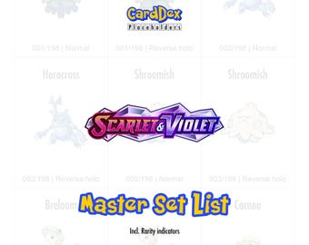 Pokémon SV01 Scarlet & Violet Master Set Binder Tracker (PDF) Placeholder