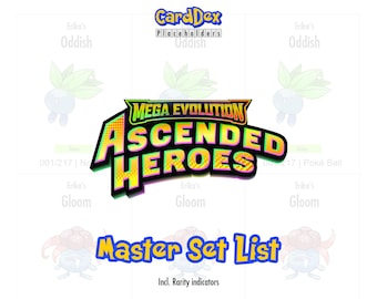 Pokémon ME02.5 Aufgestiegene Helden Meister-Set Platzhalter | Meistersammlung Tracker | CardDex Platzhalter