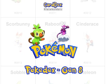 Druckbarer Galar Pokédex Tracker: Gen 8 Platzhalter für Ordner (PDF Download)