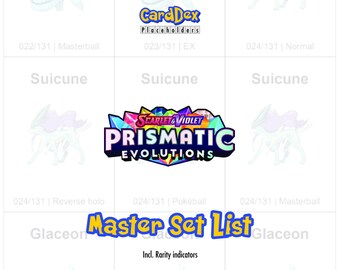 Pokémon Prismatic Evolution Master Set CardDex Platzhalter (PDF)