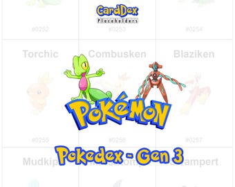 Pokémon Gen 3 Pokédex Tracker – Printable Binder Placeholders (PDF) placeholder
