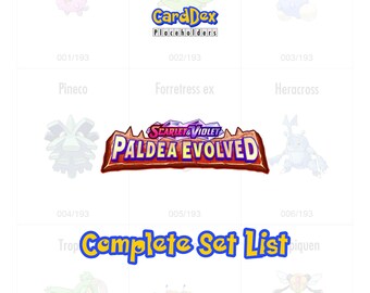 Pokémon Sammelkartenspiel SV02 Paldea Evolved Komplettset Sammelmappe Tracker (PDF) Platzhalter