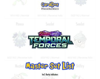 Pokémon Sammelkartenspiel SV05 Temporale Mächte Meister-Set Sammelmappe Tracker (PDF) Platzhalter