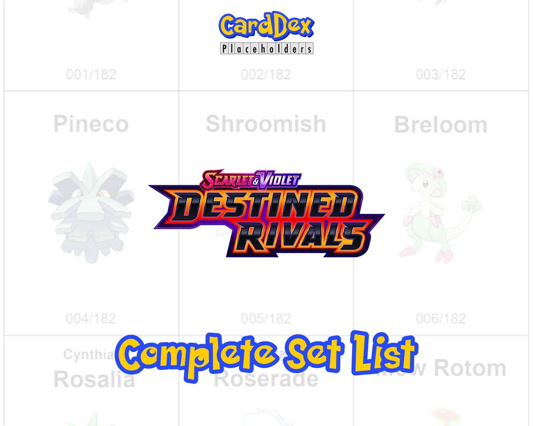 Destined Rivals Players Guide.pdf Pokémon SV10 Destined Rivals – Binder Tracker Printable (PDF ...