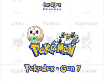 Pokémon Gen 7 Alola Pokédex Tracker - Platzhalter für Ordner (PDF)