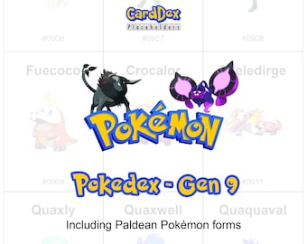 ポケモン図鑑 第1～9世代（日本語名） – 9つのPDFファイル | ポケモン