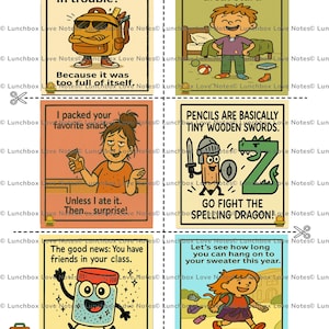 Kids Lunchbox Notes: Sarcastic Back to School Printables (PDF Download)