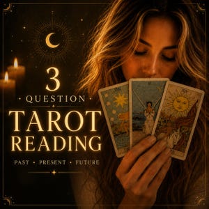 Lettura dei tarocchi con 3 domande, consulto psichico sull'amore, consigli sulle relazioni e previsioni sul futuro, tutto in un'ora.