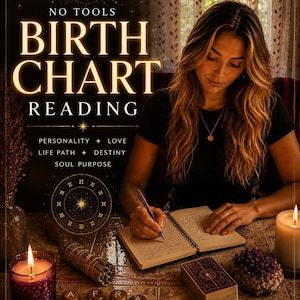 Personalized Birth Chart Reading, Natal Chart Astrology, Love Career Soul Purpose Insight