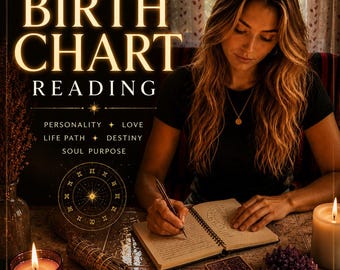Personalisierte Geburtshoroskop-Lesung, Geburtshoroskop-Astrologie, Liebeskarriere-Seelenzweckeinblick