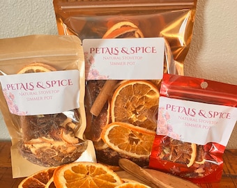Kit per pentola a cottura lenta di San Valentino / Pot-pourri naturale da fornello con agrumi e spezie essiccate / Regalo di fragranza per la casa romantica e accogliente